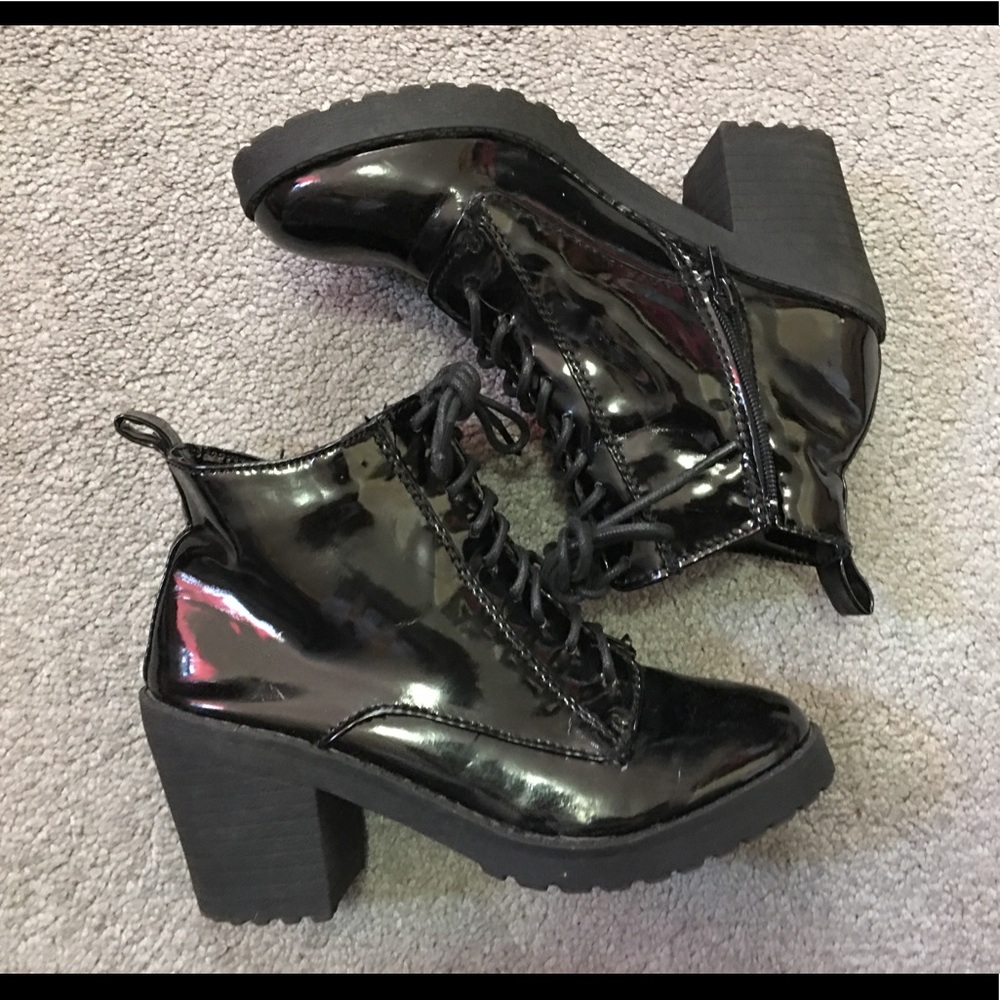 Rampage Hartman Black Patent Heeled Boots